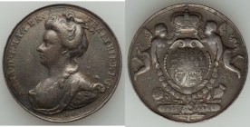 Anne silver "Union of England and Scotland" Medal ND (1707) VF, Eimer-425, MI-297/113. 35mm. 15.76gm. By Croker and Bull. Her bust left ANNA.D:G:MAG:B...