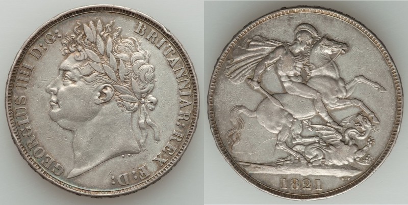 George IV Crown 1821 XF (rim nick), Royal Mint, KM680.1. 38mm. 28.08gm. 

HID098...