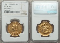 Victoria gold 2 Pounds 1887 AU Details (Obverse Rim Filed) NGC, KM768, S-3865. AGW 0.4710 oz.

HID09801242017