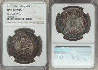 Meiji Yen Year 17 (1884) UNC Details (Reverse Cleaned) NGC, KM-YA25.2. Multi-colored toning both sides, obverse even somewhat prooflike.

HID098012420...