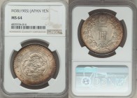Meiji Yen Year 38 (1905) MS64 NGC, KM-YA25.3. Dark gunmetal blue blending into red and gold as approaches the center. 

HID09801242017
