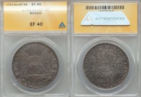 Charles Pillar 8 Reales 1763 Mo-MF XF40 ANACS, Mexico City mint, KM105. Nicely struck with a deep slate gray tone.

HID09801242017
