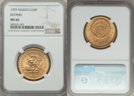 Estados Unidos gold Restrike 20 Pesos 1959 MS66 NGC, KM478. Aztec calendar stone issue. AGW 0.4823 oz.

HID09801242017