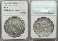 Holland. Provincial Lion Daalder 1589 AU55 NGC, Dav-8838. Armored knight right above lion shield / Rampant lion left. 

HID09801242017