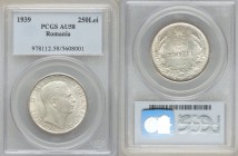 Pair of Certified Assorted Issues AU58 PCGS, 1) 250 Lei 1939, AU58 PCGS, KM57. 2) 500 Lei 1941, AU58 PCGS, KM60. Sold as is, no returns.

HID098012420...