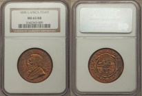 Republic Penny 1898 MS65 Red and Brown NGC, KM2.

HID09801242017