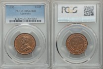 World Pair of Certified Assorted Issues PCGS, 1) Australia. George V 1/2 Penny 1935-(m) - MS63 Red and Brown, Melbourne mint, KM22. 2) Poland 10 Zloty...