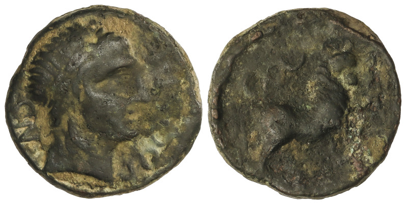 Celtiberian Coins
Semis. 180 a.C. CASTULO (CAZLONA, Jaén). Anv.: Cabeza masculi...