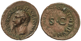 Roman Coins: Roman Empire
As. 23 d.C. DRUSO. Anv.: DRVSVS CAESAR TI. AVG. F. DIVI. AVG. N. Cabeza a izquierda. 11,27 grs. AE. (Oxidaciones). Pátina. ...