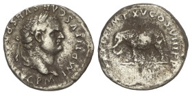 Roman Coins: Roman Empire
Denario. 79 d.C. TITO. Anv.: IMP. TITVS CAES. VESPASIAN. AVG. P. M. Cabeza laureada a derecha. Rev.: TR. P. IX. IMP. XV. CO...