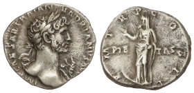 Roman Coins: Roman Empire
Denario. 117-138 d.C. ADRIANO. Anv.: IMP. CAESAR TRAIAN. HADRIANVS AVG. Busto laureado a derecha. Rev.: PIETAS P. M. TR. P....