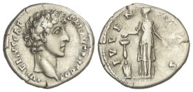 Roman Coins: Roman Empire
Denario. 140-144 d.C. MARCO AURELIO. Anv.: AVRELIVS CAESAR AVG. PII F. COS. Cabeza a derecha. Rev.: IVVENTIAS. Juventud a i...