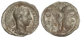 Roman Coins: Roman Empire
Denario. 222-228 d.C. ALEJANDRO SEVERO. Anv.: IMP. C. M. AVR. SEV. ALEXAND. AVG. Busto laureado a derecha. Rev.: AEQVITAS A...