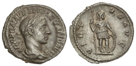 Roman Coins: Roman Empire
Denario. 222-228 d.C. ALEJANDRO SEVERO. Anv.: IMP. C. M. AVR. SEV. ALEXAND. AVG. Busto laureado a derecha. Rev.: VIRTVS AVG...