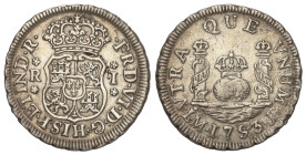 Spanish Monarchy: Ferdinand VI
Real. 1753. LIMA. J. 3,36 grs. Columnario. AC-154. EBC-/MBC+.