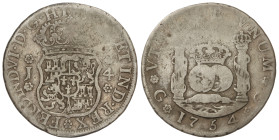 Spanish Monarchy: Ferdinand VI
4 Reales. 1754. GUATEMALA. J. 13,03 grs. Columnario. 5 de la fecha moderno. ESCASA. AC-354. BC+.