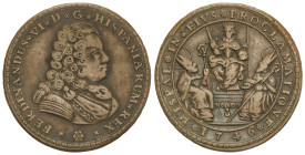 Spanish Monarchy: Ferdinand VI
Medalla Proclamación. 1746. SEVILLA. 12,62 grs. AE. Ø 34 mm. He-27, RAH-165. MBC.