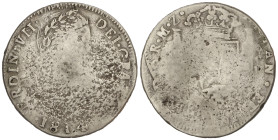 Spanish Monarchy: Ferdinand VII
8 Reales. 1814. DURANGO. M.Z. 26,22 grs. (Acuñación floja y descuidada). RARA. AC-1189. (BC/BC-).