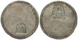 Spanish Monarchy: Ferdinand VII
1 Duro. 1808. GIRONA. 25,08 grs. AC-1201. MBC.