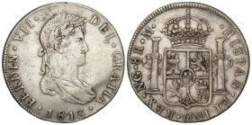 Spanish Monarchy: Ferdinand VII
8 Reales. 1813. GUATEMALA. M. 26,82 grs. (Rayitas). AC-1226. MBC.