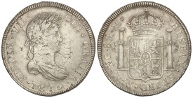 Spanish Monarchy: Ferdinand VII
8 Reales. 1815. GUATEMALA. M. 26,70 grs. (Rayitas y plata mal batida). AC-1228. MBC.