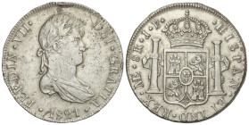 Spanish Monarchy: Ferdinand VII
8 Reales. 1821. LIMA. J.P. 27,40 grs. (Peq. hojitas en anverso). AC-1254. MBC/MBC+.