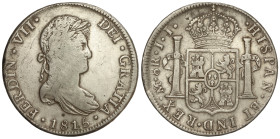 Spanish Monarchy: Ferdinand VII
8 Reales. 1815. MÉXICO. J.J. 26,74 grs. AC-1329. MBC.