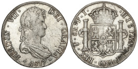 Spanish Monarchy: Ferdinand VII
8 Reales. 1817. POTOSÍ. P.J. 26,97 grs. (Rayitas, limpiada). AC-1381. MBC.