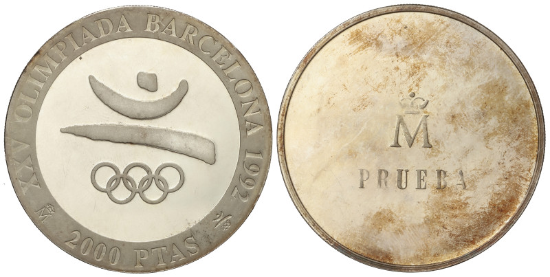 Peseta System: Barcelona Olympics 1992
2.000 Pesetas. 1992. Anv.: Emblema Olímp...