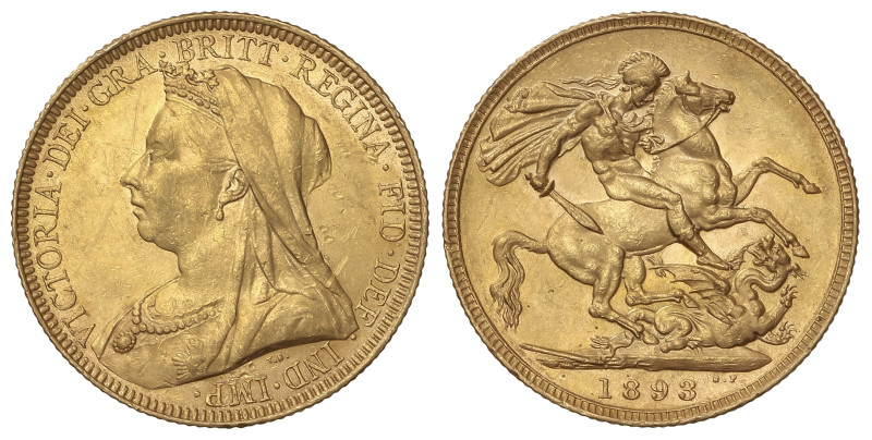 World Coins: Great Britain
Sovereign. 1893. VICTORIA. 7,97 grs. AU (917). (Leve...
