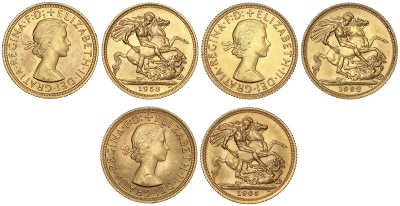 World Coins: Great Britain
Lote 3 monedas Sovereign. 1958, 1962 y 1965. ELIZABE...