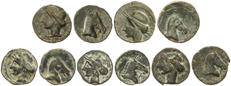 Celtiberian Coins
Lote 5 monedas Calco. 220-215 a.C. ACUÑACIONES HISPANO-CARTAG...