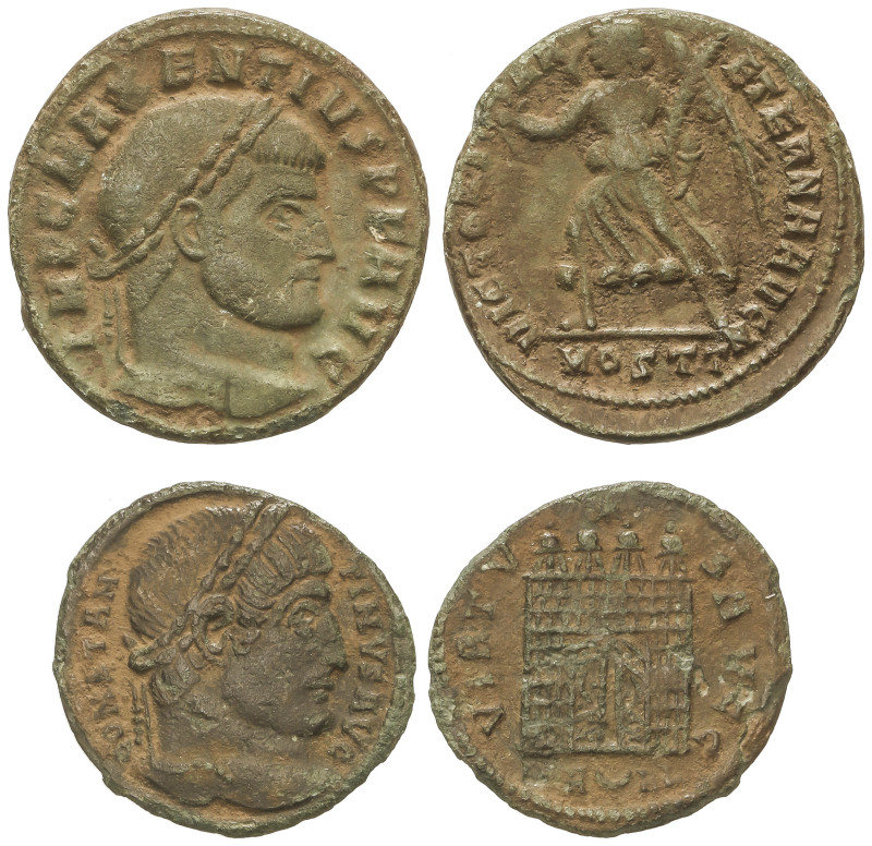 Roman Coins: Roman Empire
Lote 2 monedas Follis. MAJENCIO, CONSTANTINO I. A EXA...