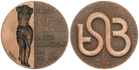 Spanish Medals
50 aniversario. 1925-1975. SUBIRACHS. LA SEDA DE BARCELONA S.A. Anv.: Figura clásica en negativo. Rev.: Logo. AE. Ø 60 mm. Grabador: S...