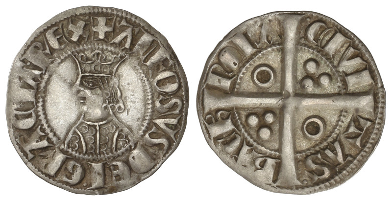 Medieval Coins: Catalonia-Kingdom Of Aragon
1/2 Croat. ALFONS II. BARCELONA. An...