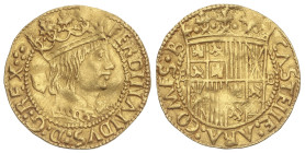 Medieval Coins: Catalonia-Kingdom Of Aragon
Principat. FERRAN II. BARCELONA. Anv.: FERDINANDVS:D:G:REX. Busto a derecha, escudito con león detrás. Re...