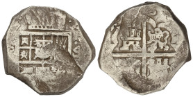 Spanish Monarchy: Philip III
8 Reales. (161)¿5?. SEVILLA. Ensayador no visible. 27,33 grs. Última cifra de la fecha parcialmente visible. (Hoja en an...