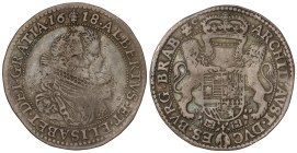 Spanish Monarchy: Albert And Isabella
1/2 Ducatón. 1618. BRUSELAS. 15,82 grs. AR. Pátina. RARA. Vanhoudt-618.BS; Vti-327. MBC-.