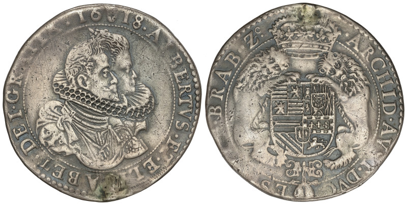 Spanish Monarchy: Albert And Isabella
Ducatón. 1618. AMBERES. 31,16 grs. AR. (P...