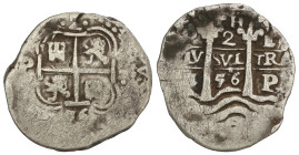 Spanish Monarchy: Philip IV
2 Reales. 1656. POTOSÍ. E. 5,88 grs. AC-924. MBC-.