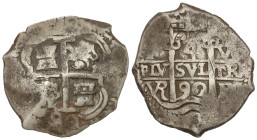 Spanish Monarchy: Charles II
4 Reales. 1690. POTOSÍ. V(R). 13,88 grs. Doble fecha visible. AC-537. MBC.