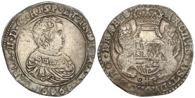 Spanish Monarchy: Charles II
Ducatón. 1668. AMBERES. 32,31 grs. AR. Pátina. MUY ESCASA. Vanhoudt-692.AN. MBC.