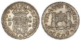 Spanish Monarchy: Philip V
1/2 Real. 1737. MÉXICO. M.F. 1,69 grs. Columnario. Pátina y brillo. MUY BELLA. AC-259. EBC.