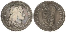 Spanish Monarchy: Philip V
4 Reales. 1709-J. MADRID. 13,12 grs. Reverso coincidente. Pátina. RARA. AC-1059. MBC-.