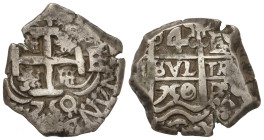 Spanish Monarchy: Ferdinand VI
4 Reales. 1750. POTOSÍ. Eq. 13,25 grs. Doble fecha visible. Pátina. AC-402. MBC.