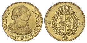 Spanish Monarchy: Charles III
1/2 Escudo. 1786. MADRID. D.V. 1,71 grs. Brillo original. AC-1280. EBC+.