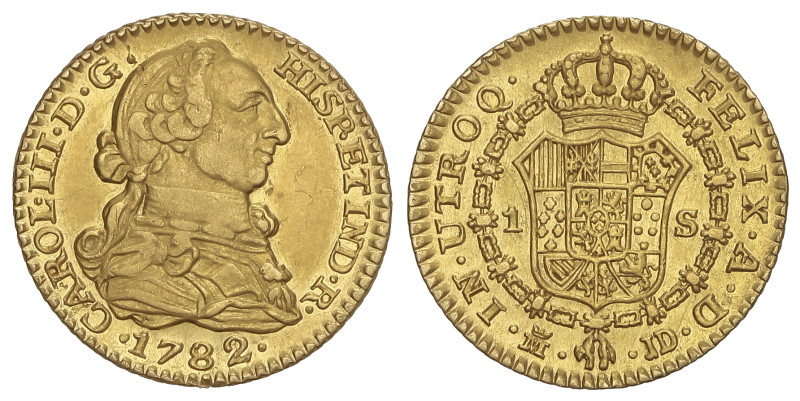 Spanish Monarchy: Charles III
1 Escudo. 1782. MADRID. J.D. 3,33 grs. Parte de b...