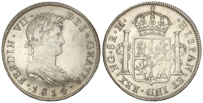 Spanish Monarchy: Ferdinand VII
8 Reales. 1814. GUATEMALA. M. 26,83 grs. (Limpi...