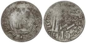 Peseta System: Local Issues Of The Civil War
15 Cèntims. 24-IX-1937. Aj. d´OLOT. 7,23 grs. Fe. Según Turró no se acuñaron más de 100 piezas y la mayo...