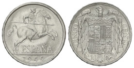 Peseta System: Estado Español
5 Céntimos. 1940. Variante fecha con 0 abierto. SC.